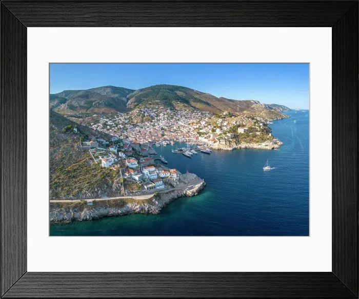 Framed Print : Harbour of Hydra Town, Hydra (Ydra), Saronic Islands, Greece