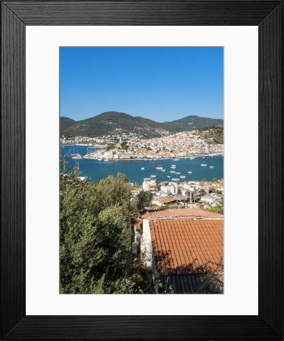 Framed Print : Poros Island from Galatas, Saronic Islands, Greece Framed Print : Poros Island from Galatas, Saronic Islands, Greece