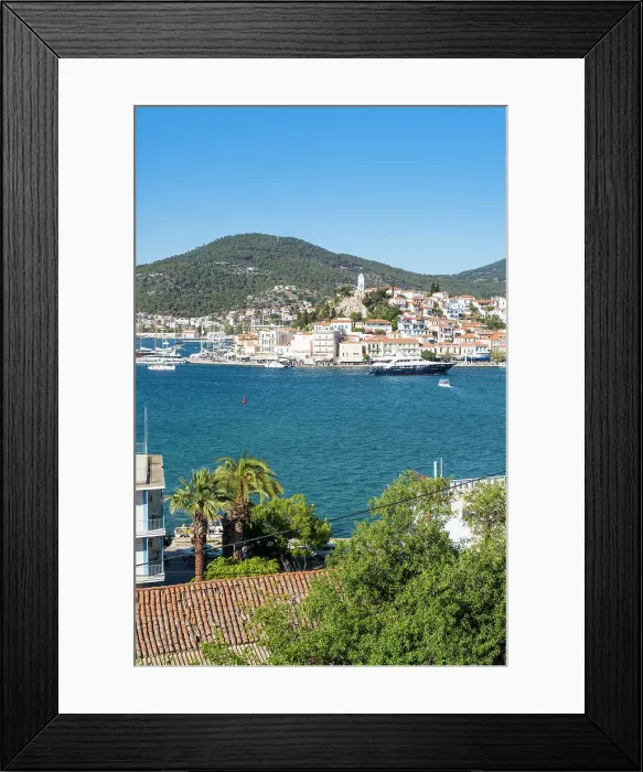 Framed Print : Poros Island from Galatas, Saronic Islands, Greece Framed Print : Poros Island from Galatas, Saronic Islands, Greece