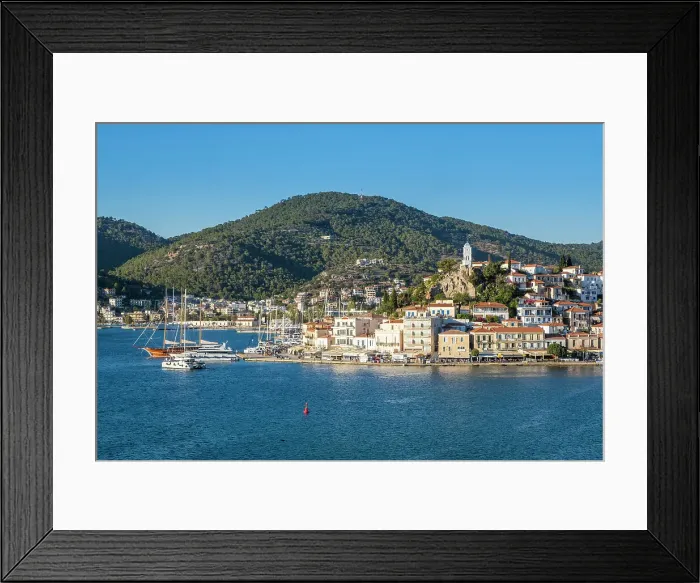 Framed Print : Poros Island from Galatas, Saronic Islands, Greece Framed Print : Poros Island from Galatas, Saronic Islands, Greece