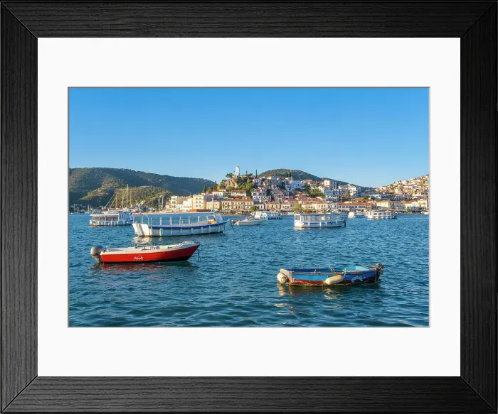Framed Print : Poros Island from Galatas, Saronic Islands, Greece Framed Print : Poros Island from Galatas, Saronic Islands, Greece