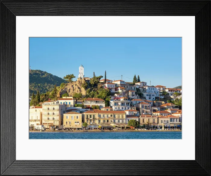 Framed Print : Poros Island from Galatas, Saronic Islands, Greece Framed Print : Poros Island from Galatas, Saronic Islands, Greece