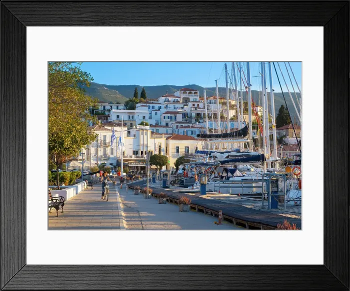 Framed Print : Harbour of Poros Island, Saronic Islands, Greece Framed Print : Harbour of Poros Island, Saronic Islands, Greece