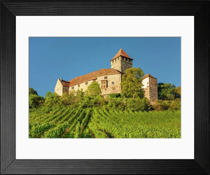 Framed Print : Burg Lichtenberg Castle, Oberstenfeld, Bottwartal, Baden-Wurttemberg, Germany