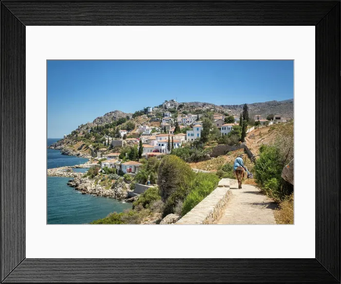 Framed Print : Coatal path towards Hydra Town, Hydra (Ydra), Saronic Islands, Greece Framed Print : Coatal path towards Hydra Town, Hydra (Ydra), Saronic Islands, Greece