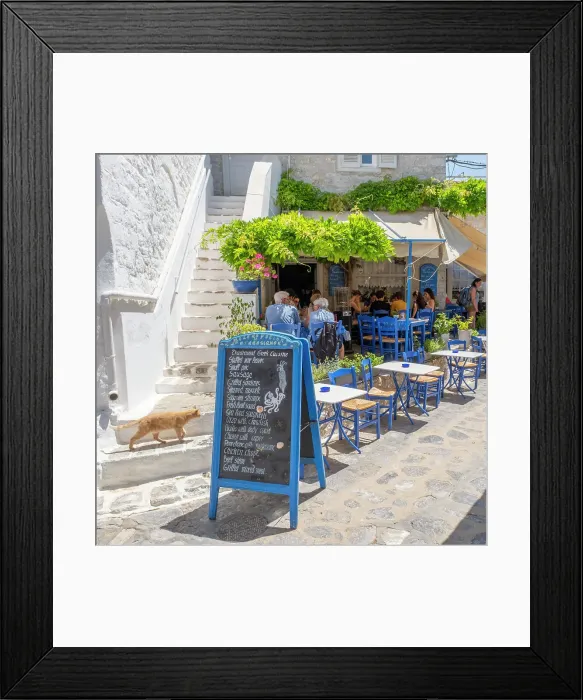 Framed Print : Taverna in Hydra Town, Hydra (Ydra), Saronic Islands, Greece Framed Print : Taverna in Hydra Town, Hydra (Ydra), Saronic Islands, Greece