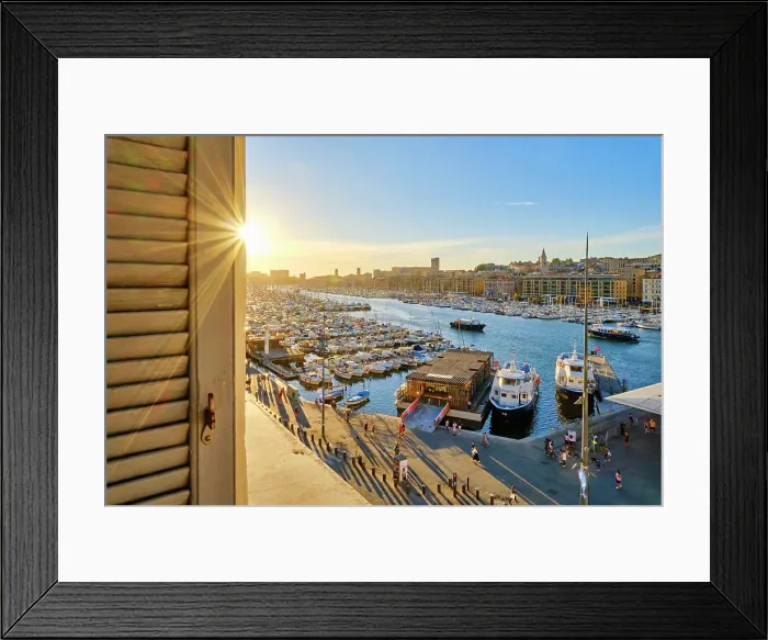 Framed Print : The Old Port (Vieux Port) of Marseille at dusk. The city center of Marseille, Provence-Alpes-Cote d'Azur. France Framed Print : The Old Port (Vieux Port) of Marseille at dusk. The city center of Marseille, Provence-Alpes-Cote d'Azur. France