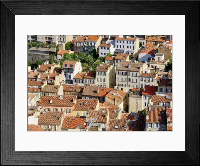 Framed Print : Roofs of the old districts of Marseille. France Framed Print : Roofs of the old districts of Marseille. France