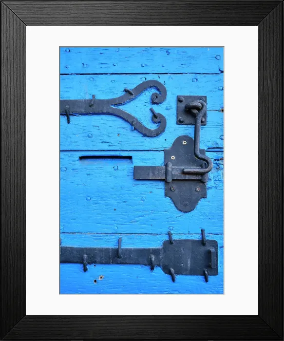 Framed Print : An ancient door lock at the old district of Marseille. France Framed Print : An ancient door lock at the old district of Marseille. France