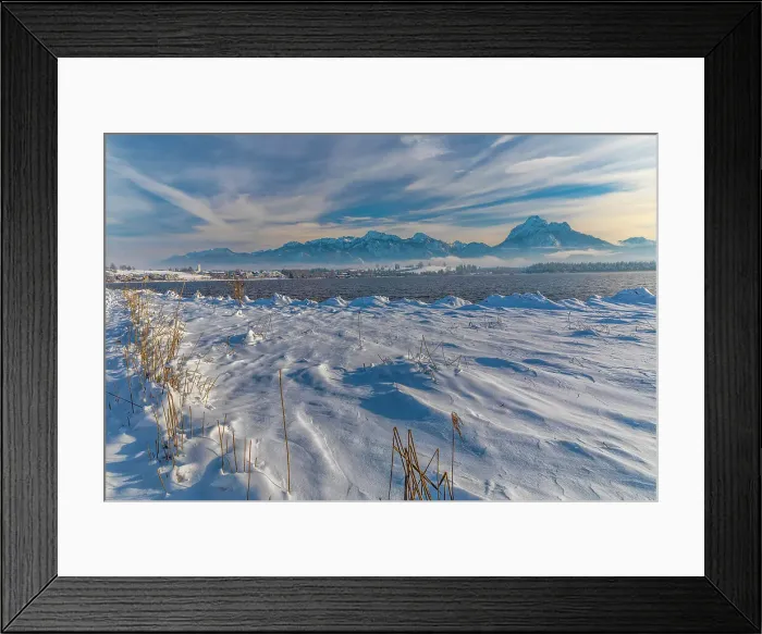 Framed Print : Lake Hopfensee, Allgau, Swabia, Bavaria, Germany Framed Print : Lake Hopfensee, Allgau, Swabia, Bavaria, Germany