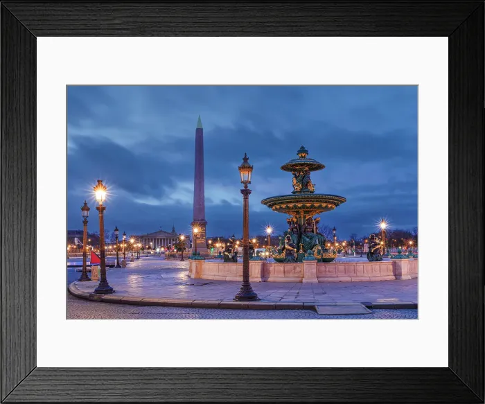 Framed Print : Place de la Concorde, Champs Elysees, Paris, Ile de France, France Framed Print : Place de la Concorde, Champs Elysees, Paris, Ile de France, France
