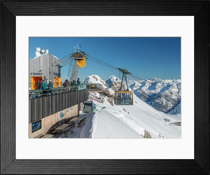 Framed Print : Summit station of Nebelhorn Cable Car (2224m) Oberstdorf, Swabia, Bavarian Alps, Bavaria, Germany