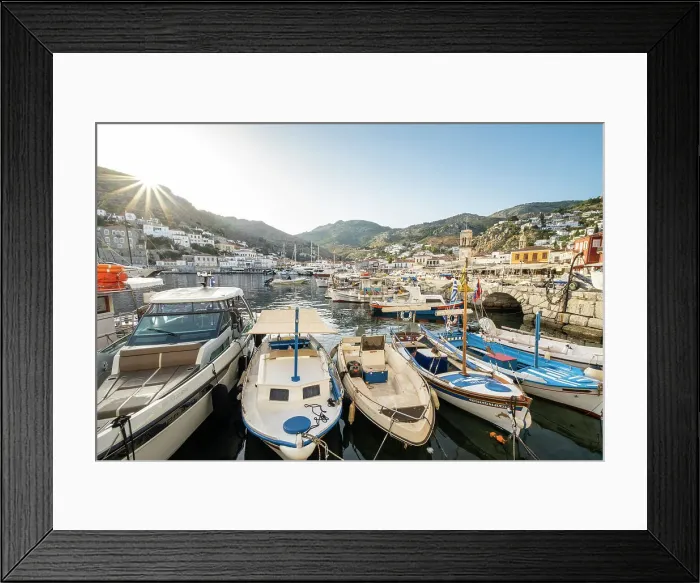 Framed Print : Harbour of Hydra Town, Hydra (Ydra), Saronic Islands, Greece Framed Print : Harbour of Hydra Town, Hydra (Ydra), Saronic Islands, Greece