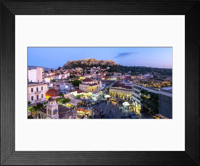Framed Print : Monastiraki Square with the Acroplois and Parthenon behind, Athens, Greece Framed Print : Monastiraki Square with the Acroplois and Parthenon behind, Athens, Greece