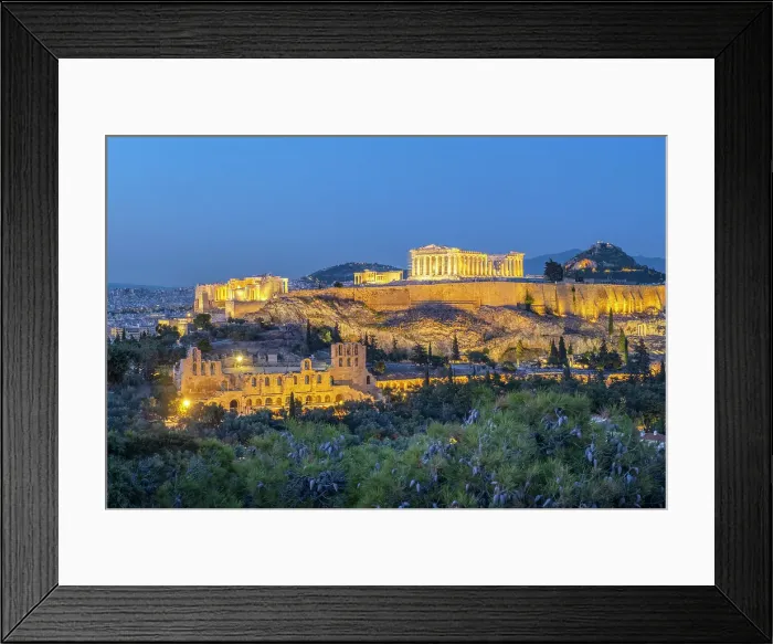 Framed Print : Parthenon temple on the Acropolis from Philoppapos hill, Athens, Greece Framed Print : Parthenon temple on the Acropolis from Philoppapos hill, Athens, Greece