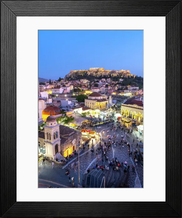 Framed Print : Monastiraki Square with the Acroplois and Parthenon behind, Athens, Greece Framed Print : Monastiraki Square with the Acroplois and Parthenon behind, Athens, Greece