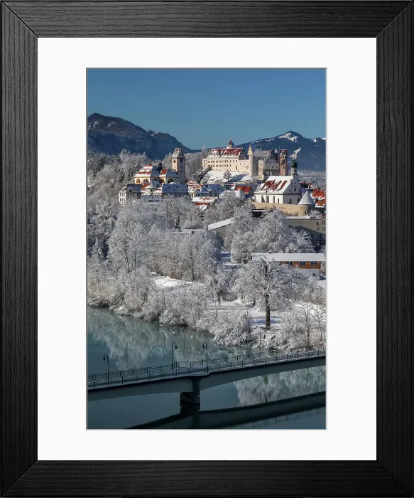 Framed Print : St. Mang Monastery and High Castle, Fussen, Swabia, Bavarian Alps, Bavaria, Germany Framed Print : St. Mang Monastery and High Castle, Fussen, Swabia, Bavarian Alps, Bavaria, Germany