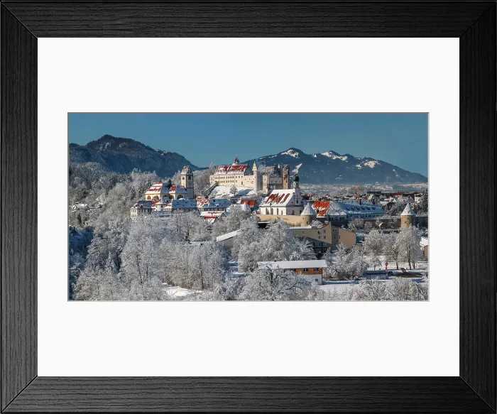 Framed Print : St. Mang Monastery and High Castle, Fussen, Swabia, Bavarian Alps, Bavaria, Germany Framed Print : St. Mang Monastery and High Castle, Fussen, Swabia, Bavarian Alps, Bavaria, Germany