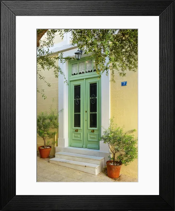 Framed Print : Door to a house, Koukaki district in central Athens, Greece Framed Print : Door to a house, Koukaki district in central Athens, Greece