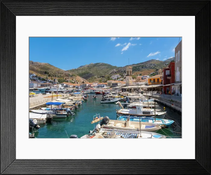 Framed Print : Harbour of Hydra Town, Hydra (Ydra), Saronic Islands, Greece Framed Print : Harbour of Hydra Town, Hydra (Ydra), Saronic Islands, Greece