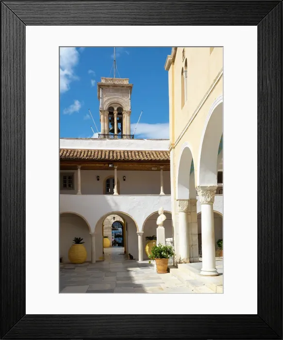 Framed Print : Orthodox Cathedral Church, Hydra Town, Hydra (Ydra) Island, Saronic Islands, Greece