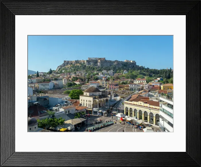Framed Print : Monastiraki Square with the Acroplois and Parthenon behind, Athens, Greece Framed Print : Monastiraki Square with the Acroplois and Parthenon behind, Athens, Greece