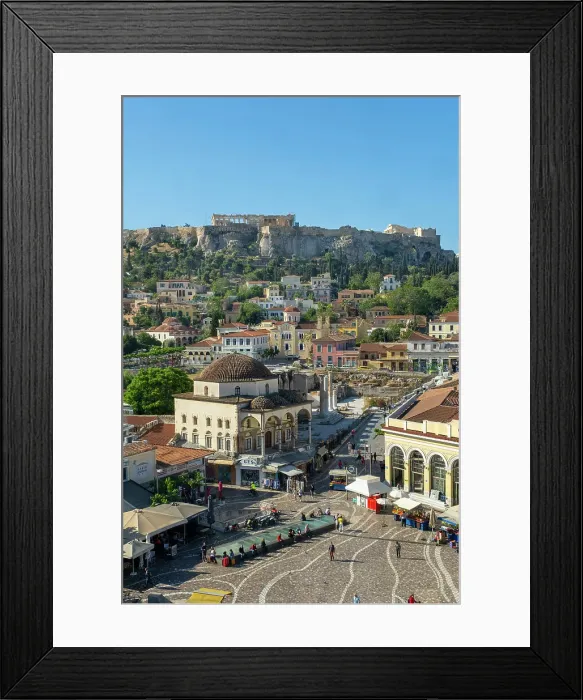 Framed Print : Monastiraki Square with the Acroplois and Parthenon behind, Athens, Greece Framed Print : Monastiraki Square with the Acroplois and Parthenon behind, Athens, Greece