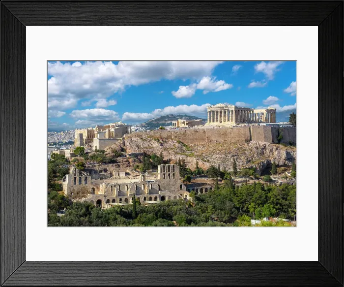 Framed Print : Parthenon temple on the Acropolis from Philoppapos hill, Athens, Greece Framed Print : Parthenon temple on the Acropolis from Philoppapos hill, Athens, Greece