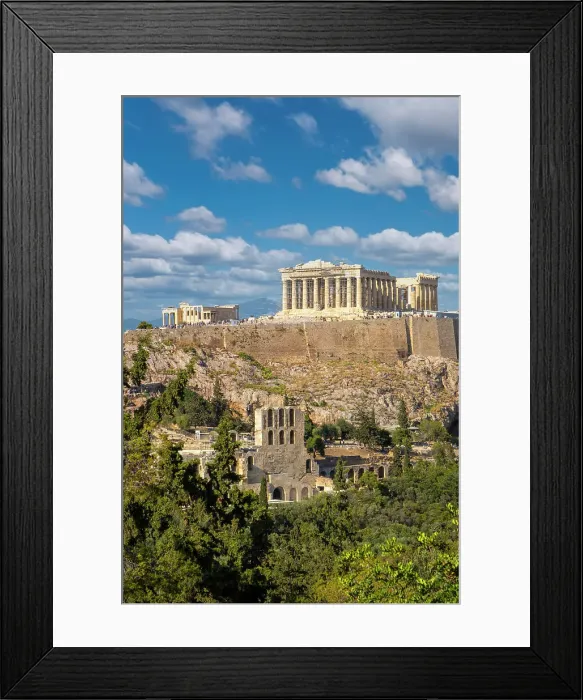 Framed Print : Parthenon temple on the Acropolis from Philoppapos hill, Athens, Greece Framed Print : Parthenon temple on the Acropolis from Philoppapos hill, Athens, Greece
