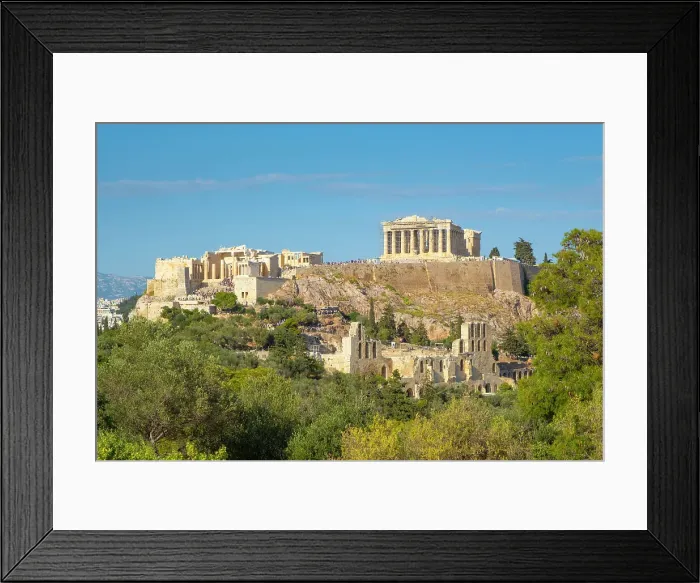 Framed Print : Parthenon temple on the Acropolis from Philoppapos hill, Athens, Greece Framed Print : Parthenon temple on the Acropolis from Philoppapos hill, Athens, Greece