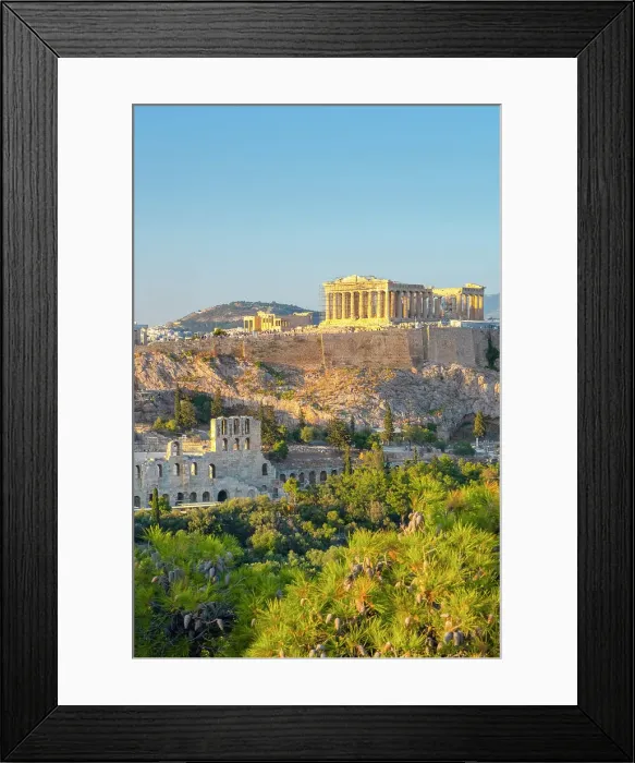 Framed Print : Parthenon temple on the Acropolis from Philoppapos hill, Athens, Greece Framed Print : Parthenon temple on the Acropolis from Philoppapos hill, Athens, Greece