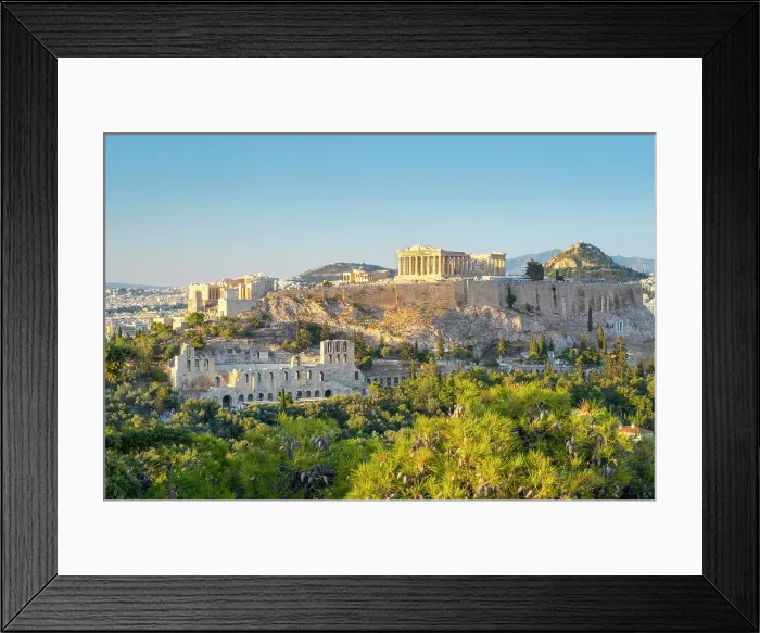 Framed Print : Parthenon temple on the Acropolis from Philoppapos hill, Athens, Greece Framed Print : Parthenon temple on the Acropolis from Philoppapos hill, Athens, Greece