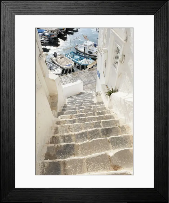 Framed Print : Steps leading to the harbour, Hydra Town, Hydra (Ydra), Saronic Islands, Greece Framed Print : Steps leading to the harbour, Hydra Town, Hydra (Ydra), Saronic Islands, Greece