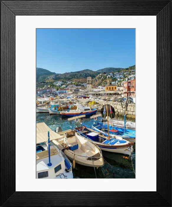 Framed Print : Harbour of Hydra Town, Hydra (Ydra), Saronic Islands, Greece Framed Print : Harbour of Hydra Town, Hydra (Ydra), Saronic Islands, Greece