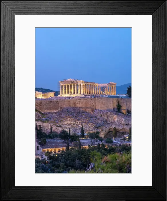 Framed Print : Parthenon temple on the Acropolis from Philoppapos hill, Athens, Greece Framed Print : Parthenon temple on the Acropolis from Philoppapos hill, Athens, Greece
