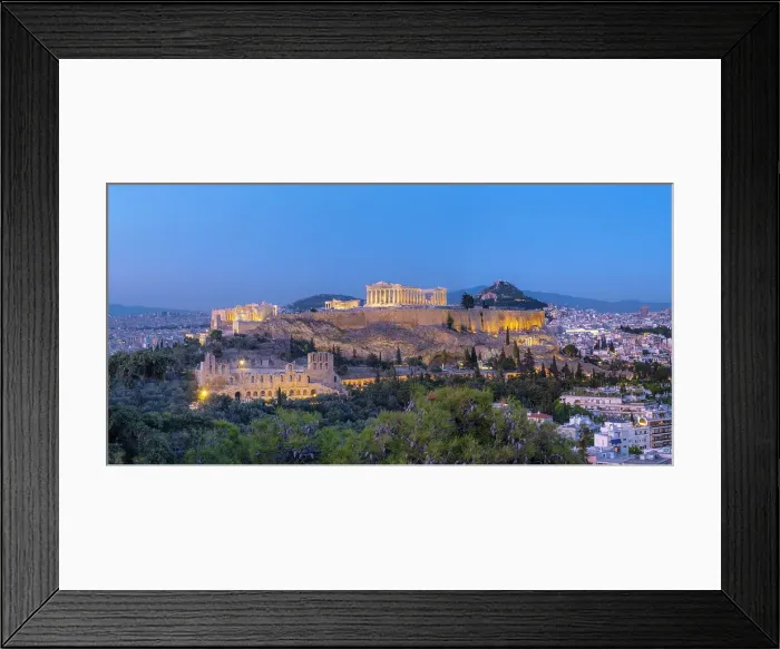 Framed Print : Parthenon temple on the Acropolis from Philoppapos hill, Athens, Greece Framed Print : Parthenon temple on the Acropolis from Philoppapos hill, Athens, Greece