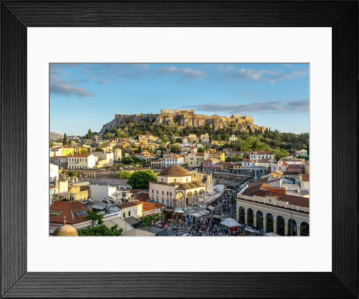 Framed Print : Monastiraki Square with the Acroplois and Parthenon behind, Athens, Greece Framed Print : Monastiraki Square with the Acroplois and Parthenon behind, Athens, Greece