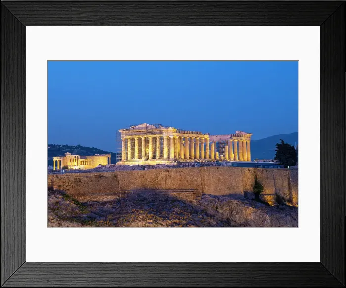 Framed Print : Parthenon temple on the Acropolis from Philoppapos hill, Athens, Greece Framed Print : Parthenon temple on the Acropolis from Philoppapos hill, Athens, Greece