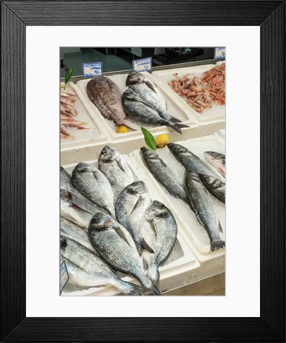 Framed Print : Fish market, Poros Island, Saronic Islands, Greece Framed Print : Fish market, Poros Island, Saronic Islands, Greece