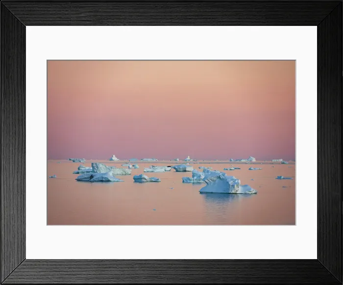 Framed Print : Icebergs at sunrise off of Qaanaaq formerly known as Thule or New Thule, is the main town in the northern part of the Avannaata municipality in northwestern Greenland Framed Print : Icebergs at sunrise off of Qaanaaq formerly known as Thule or New Thule, is the main town in the northern part of the Avannaata municipality in northwestern Greenland