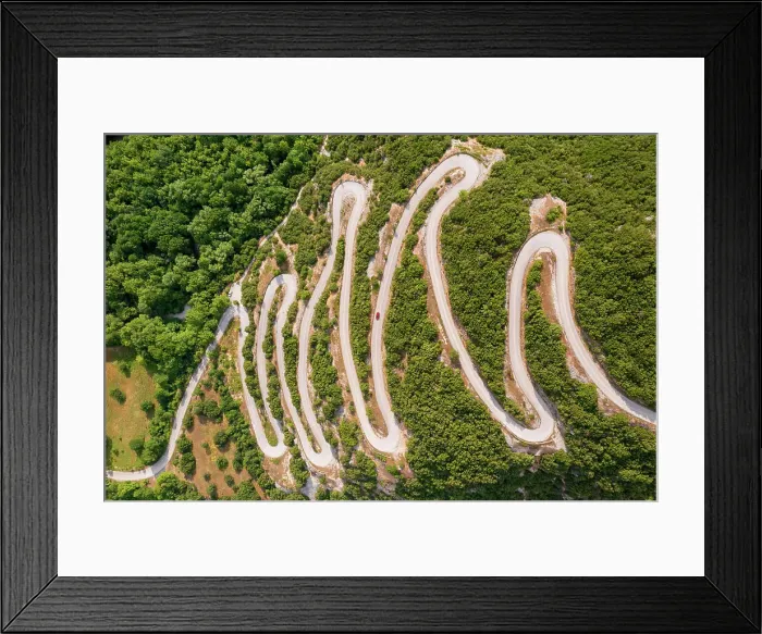Framed Print : winding roads in Metsevo, Epirus, Greece Framed Print : winding roads in Metsevo, Epirus, Greece