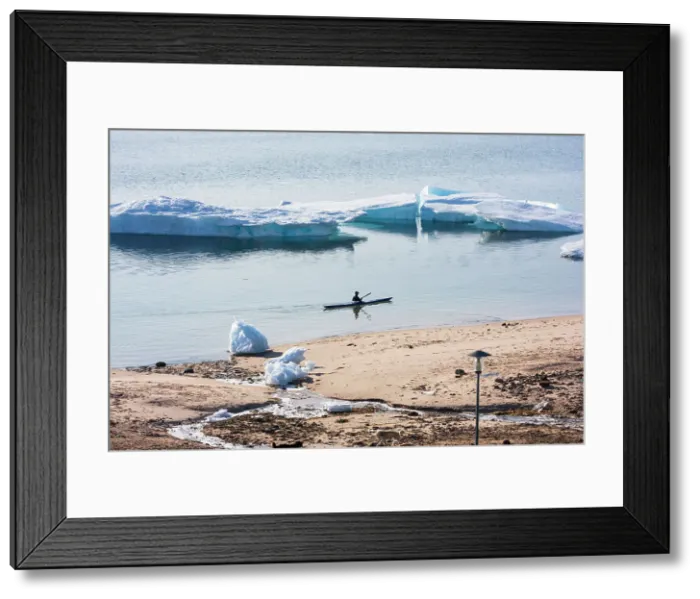 Framed Print : Kayaking between the ice Siorapaluk or Hiurapaluk is a settlement in the Qaanaaq area of the Avannaata municipality in northern Greenland Framed Print : Kayaking between the ice Siorapaluk or Hiurapaluk is a settlement in the Qaanaaq area of the Avannaata municipality in northern Greenland