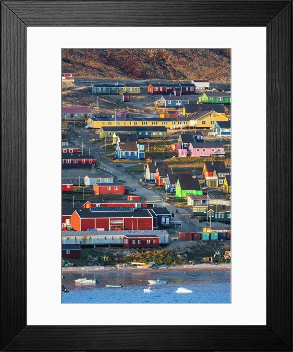 Framed Print : Qaanaaq formerly known as Thule or New Thule, is the main town in the northern part of the Avannaata municipality in northwestern Greenland Framed Print : Qaanaaq formerly known as Thule or New Thule, is the main town in the northern part of the Avannaata municipality in northwestern Greenland