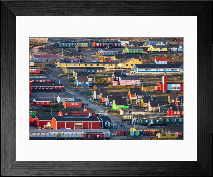 Framed Print : Qaanaaq formerly known as Thule or New Thule, is the main town in the northern part of the Avannaata municipality in northwestern Greenland Framed Print : Qaanaaq formerly known as Thule or New Thule, is the main town in the northern part of the Avannaata municipality in northwestern Greenland