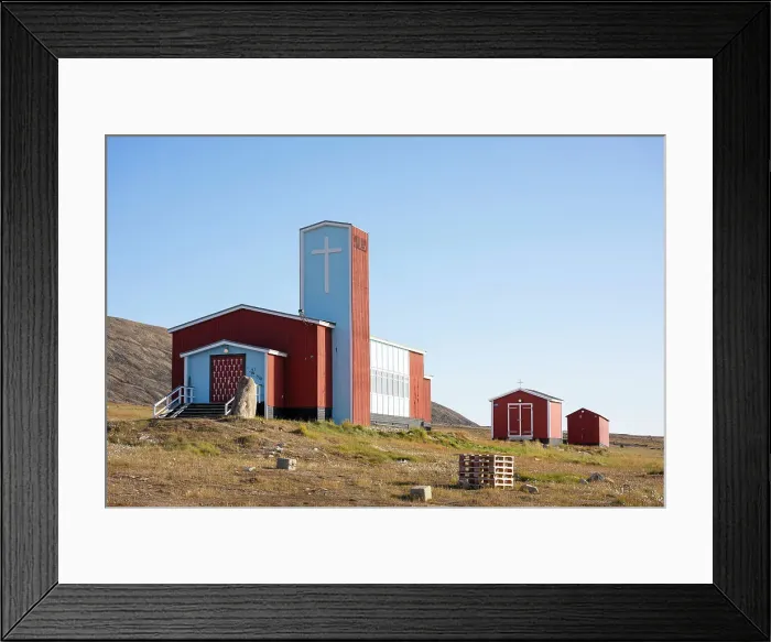 Framed Print : Qaanaaq Church, Qaanaaq formerly known as Thule or New Thule, is the main town in the northern part of the Avannaata municipality in northwestern Greenland Framed Print : Qaanaaq Church, Qaanaaq formerly known as Thule or New Thule, is the main town in the northern part of the Avannaata municipality in northwestern Greenland