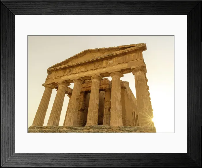 Framed Print : Europe, Italy, Sicily, Agrigento. The Temple of Concordia in the Valley of the Temples at sunset Framed Print : Europe, Italy, Sicily, Agrigento. The Temple of Concordia in the Valley of the Temples at sunset