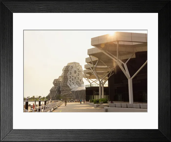 Framed Print : Kaohsiung Music Centre and Glory Pier, Kaohsiung, Taiwan