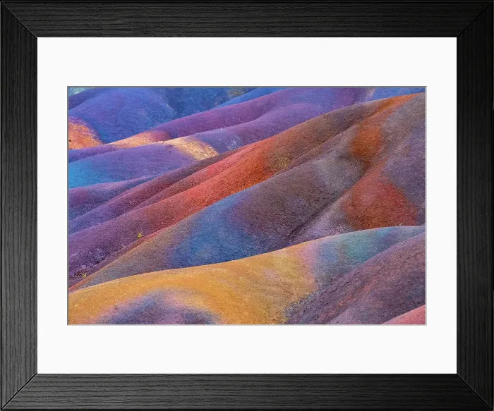 Framed Print : Chamarel Seven Colored Earth Geopark, Black River (Riviere Noire), Mauritius Framed Print : Chamarel Seven Colored Earth Geopark, Black River (Riviere Noire), Mauritius