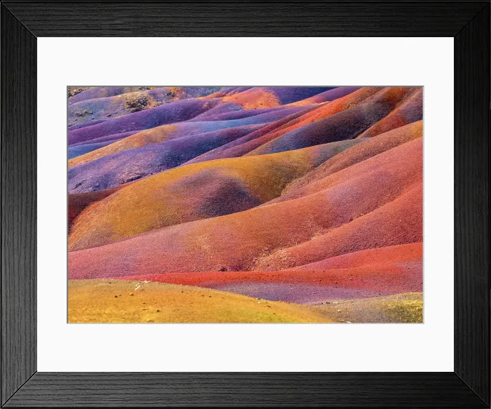 Framed Print : Chamarel Seven Colored Earth Geopark, Black River (Riviere Noire), Mauritius Framed Print : Chamarel Seven Colored Earth Geopark, Black River (Riviere Noire), Mauritius