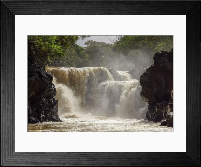 Framed Print : The Grand River South East thundering over Beau Champ Waterfall in Mauritius, East Africa. Spring (May) 2024 Framed Print : The Grand River South East thundering over Beau Champ Waterfall in Mauritius, East Africa. Spring (May) 2024
